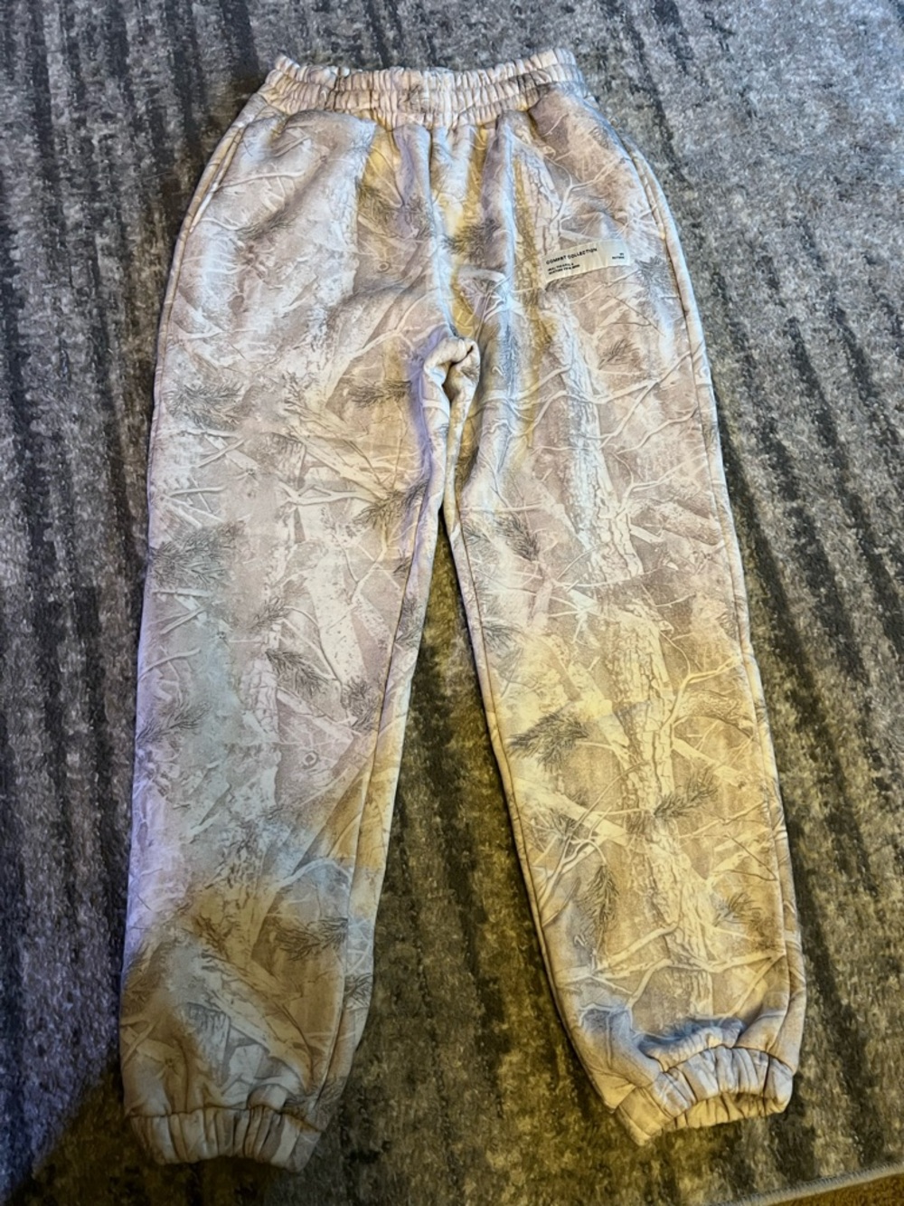 Women's Neutral Camo Joggers with Elastic Waist